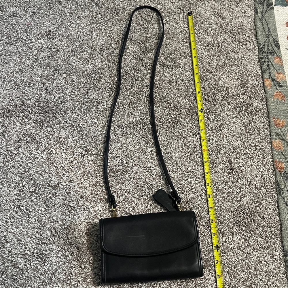 Vintage Coach Envelope Swing Wallet Removable Crossbody Strap Hangtag Black 4873 - Picture 10 of 12